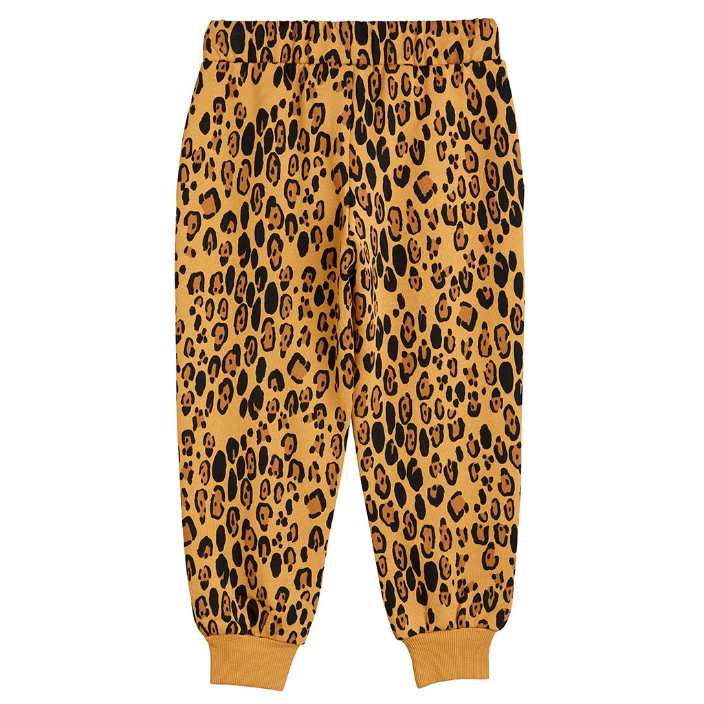 Mini Rodini Child Basic Sweatpants Leopard Print Brown