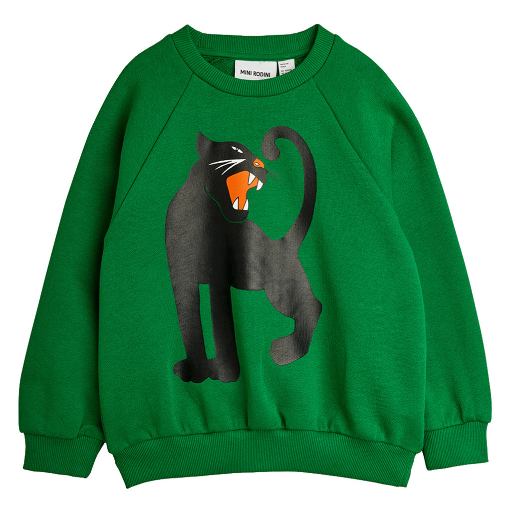 Mini Rodini Child Sweatshirt Panther Green
