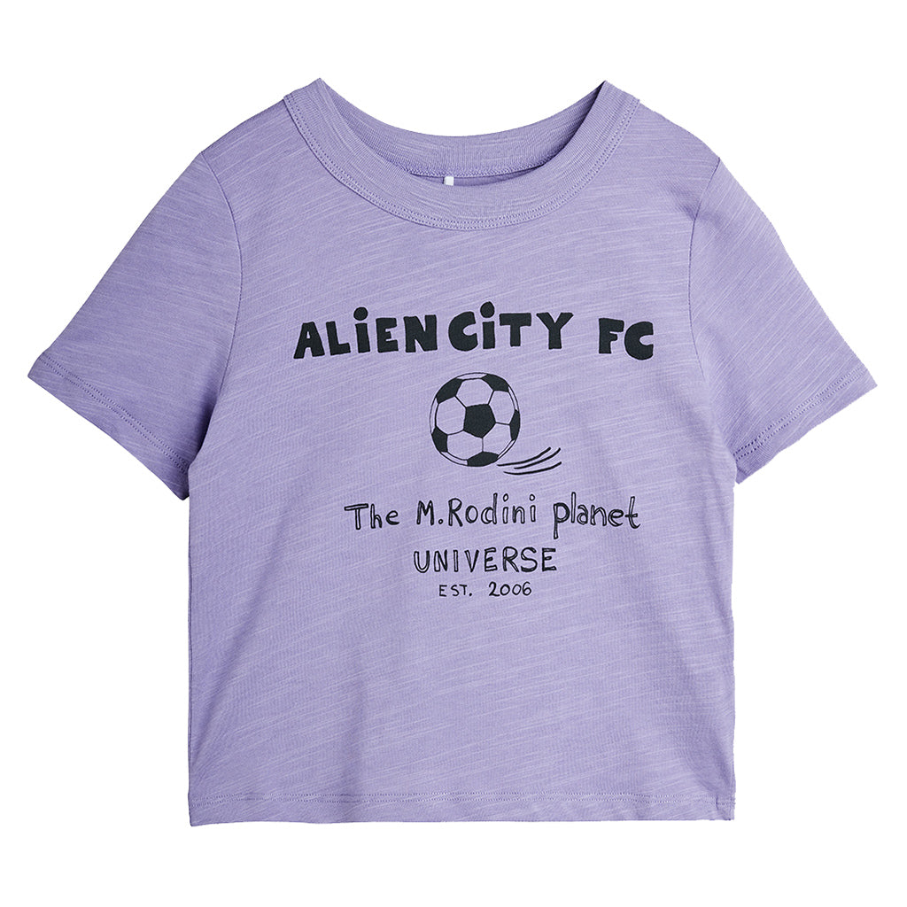 Mini Rodini Child T-shirt Alien City FC Print Purple