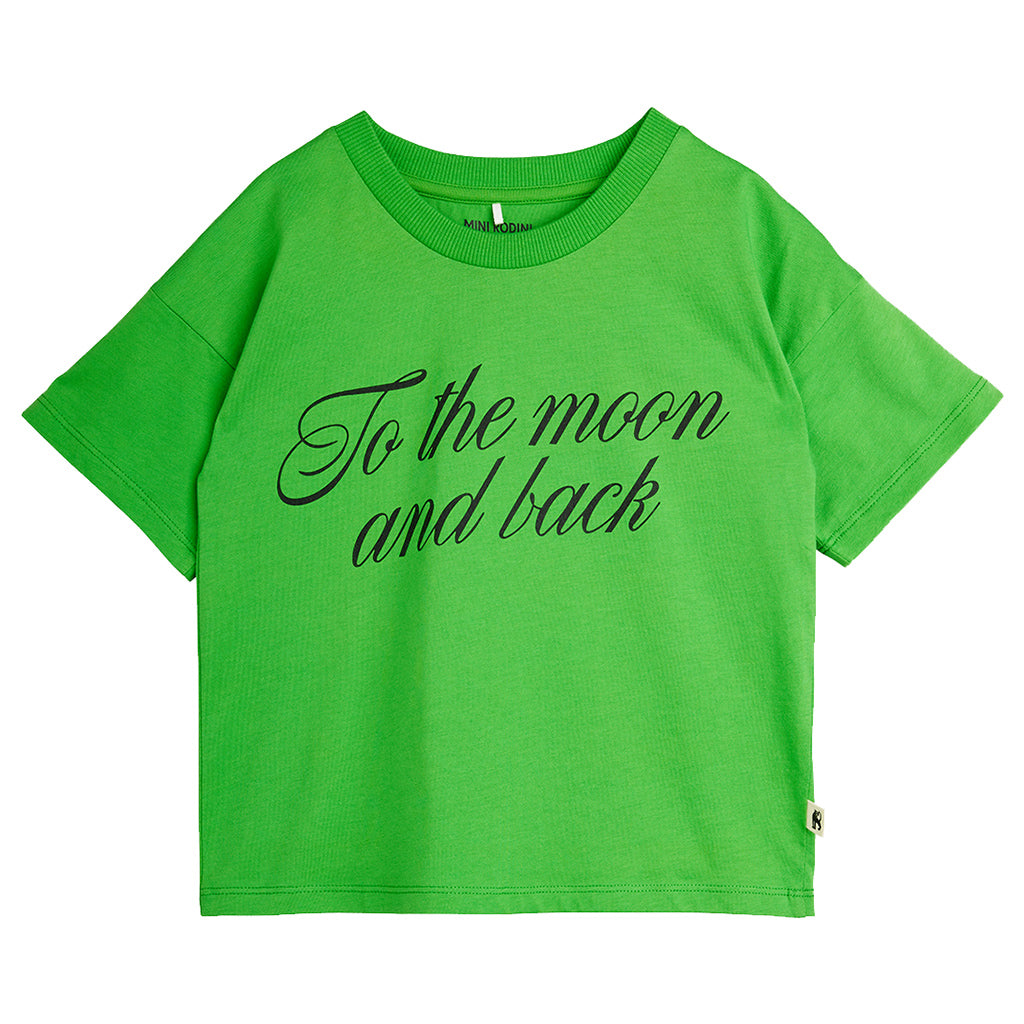 Mini Rodini Child T-shirt To The Moon Print Green