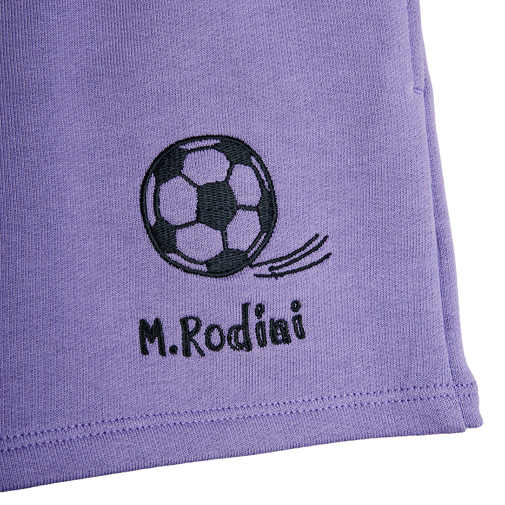 Mini Rodini Child Shorts Football Embroidery Purple