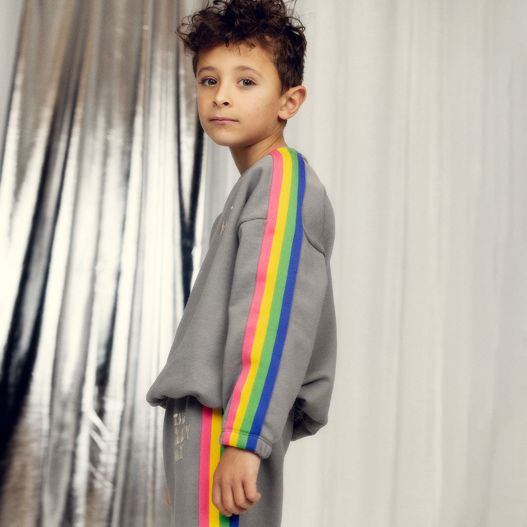Mini Rodini Child Sweatpants The Milky Way Rainbow Grey