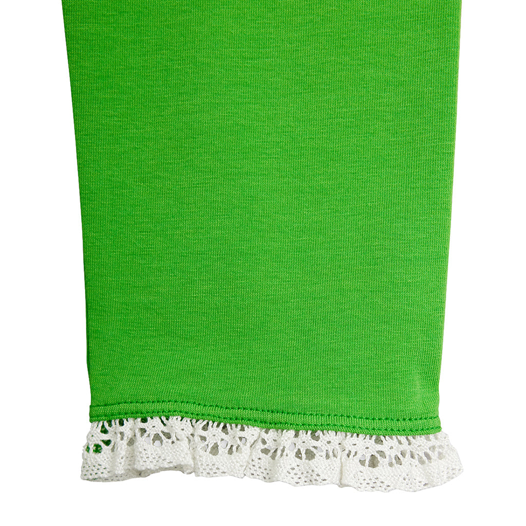 Mini Rodini Child Leggings To The Moon Print Green