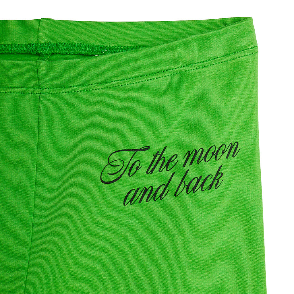 Mini Rodini Child Leggings To The Moon Print Green