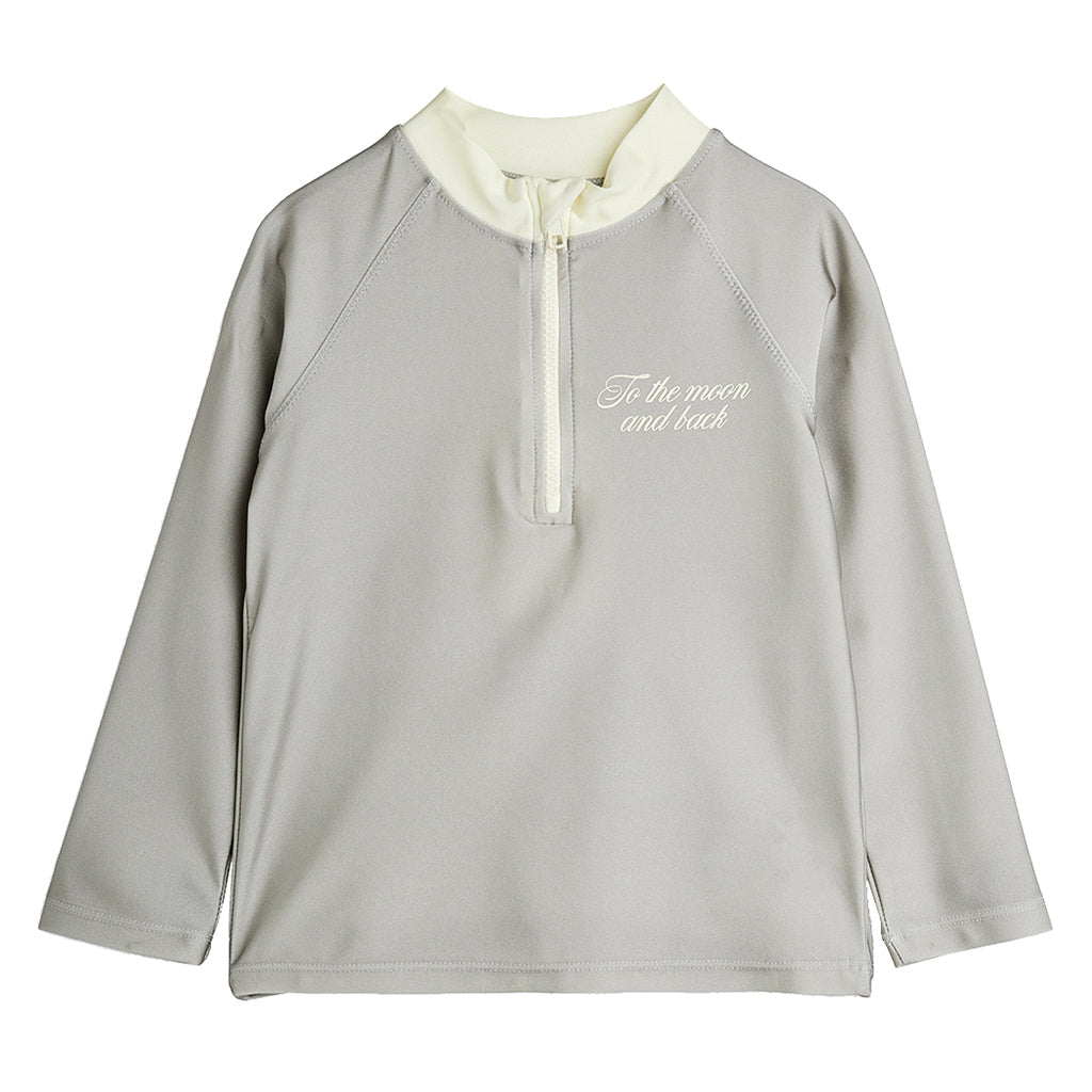 Mini Rodini Child Swim Shirt To The Moon Print Grey