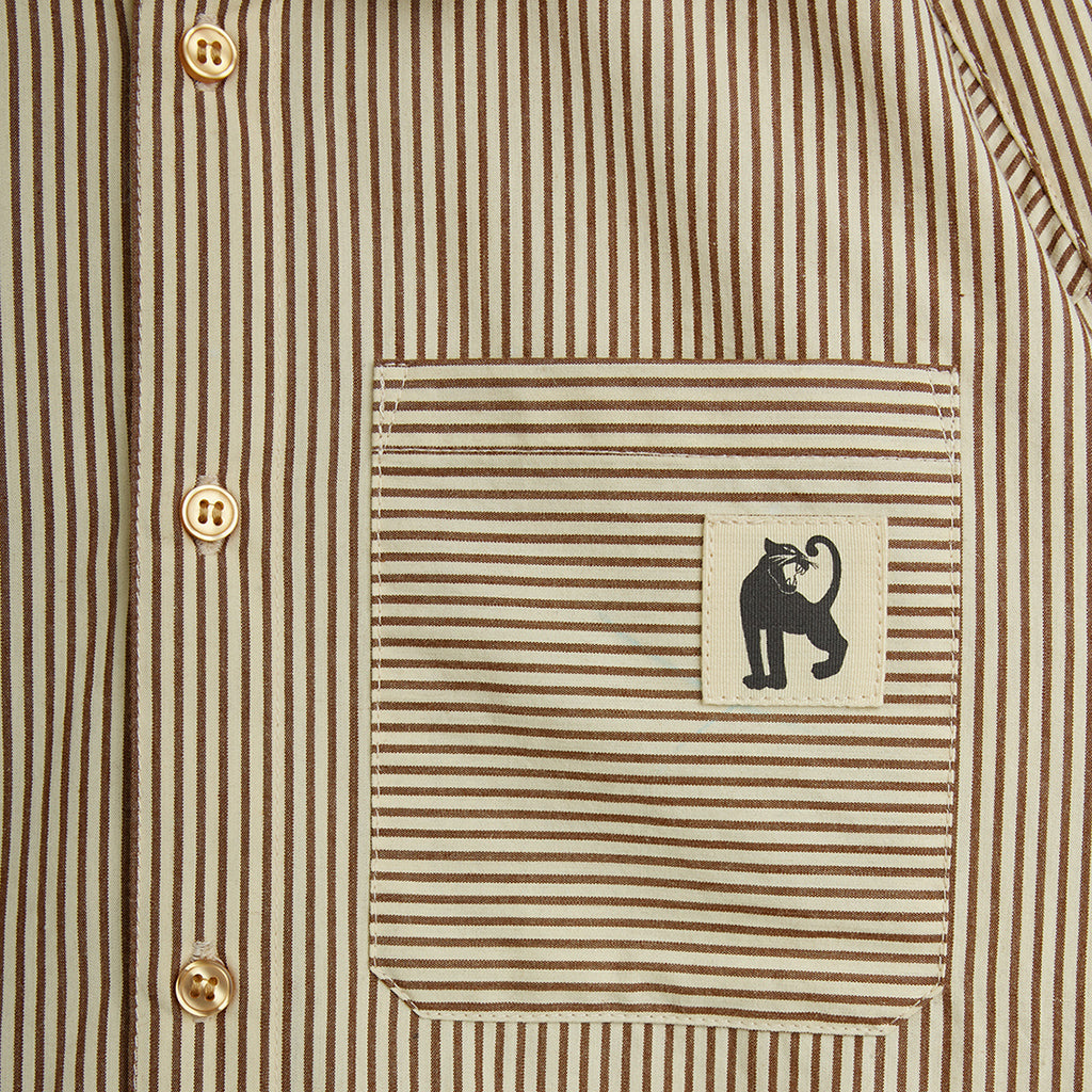 Mini Rodini Child Poplin Shirt Brown Stripes