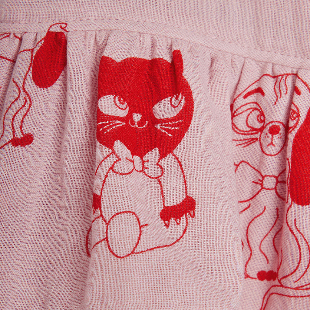Mini Rodini Child Frill Blouse Mini Babies Print Pink