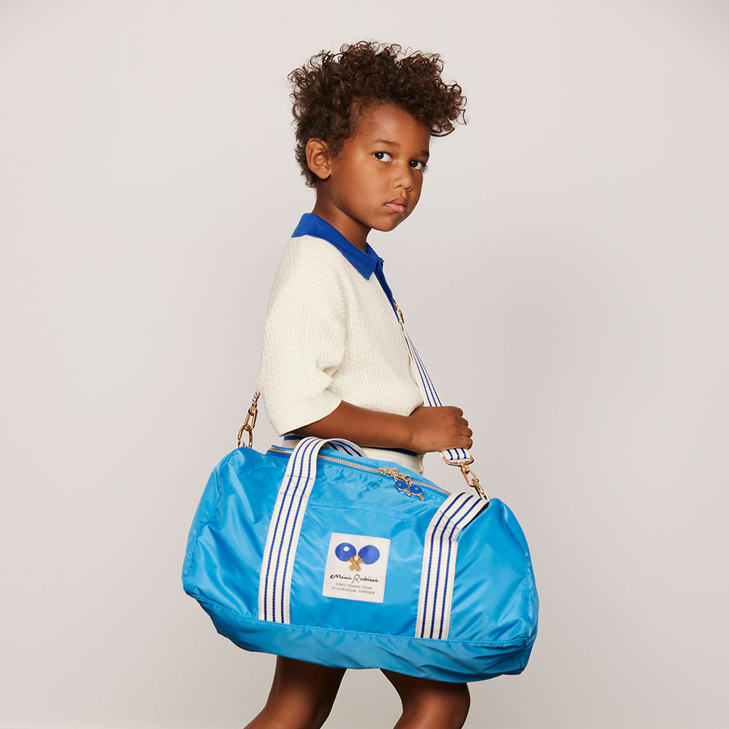 Mini Rodini Child Cable Knit Polo T-shirt White