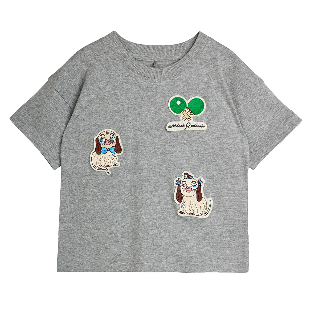 Mini Rodini Child T-shirt Mini Babies Patches Grey Melange
