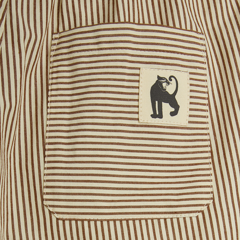Mini Rodini Child Poplin Shorts Brown Stripes