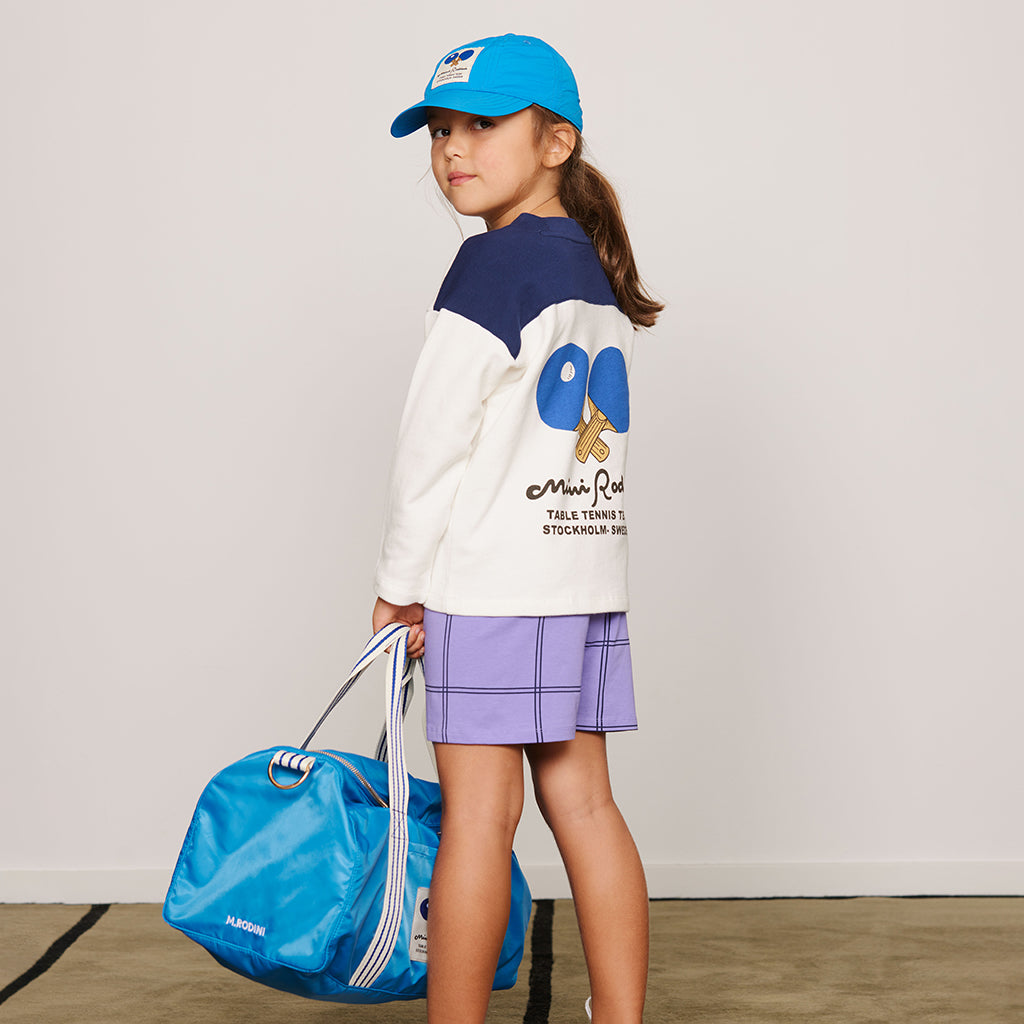 Mini Rodini Child Hat Table Tennis Patch Blue