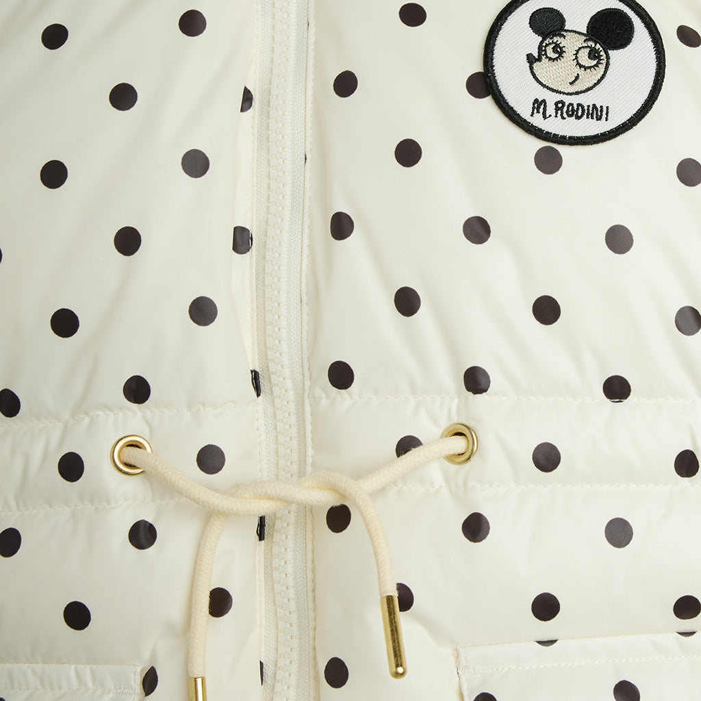 Mini Rodini Child Heavy Puffer Jacket Dots Print Cream