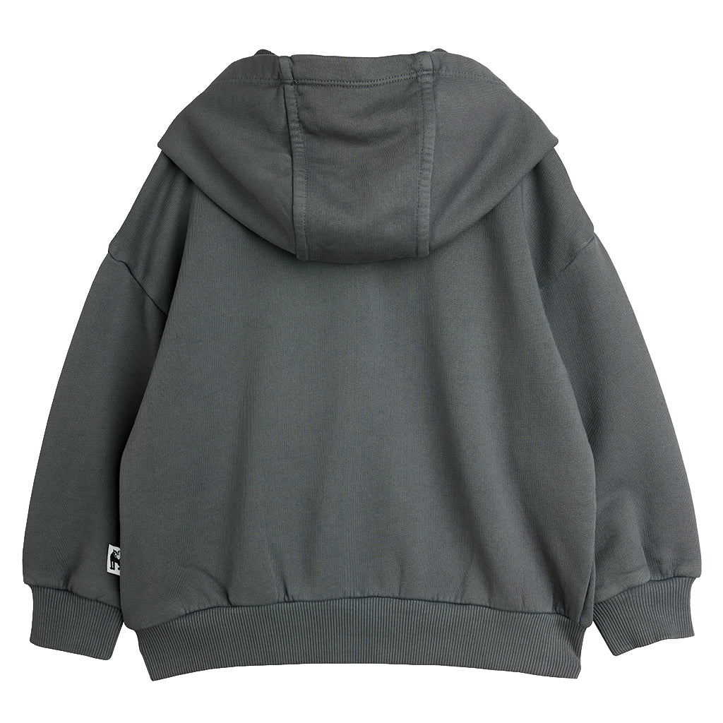 Mini Rodini Child Hooded Sweatshirt Field Notes Pocket Grey