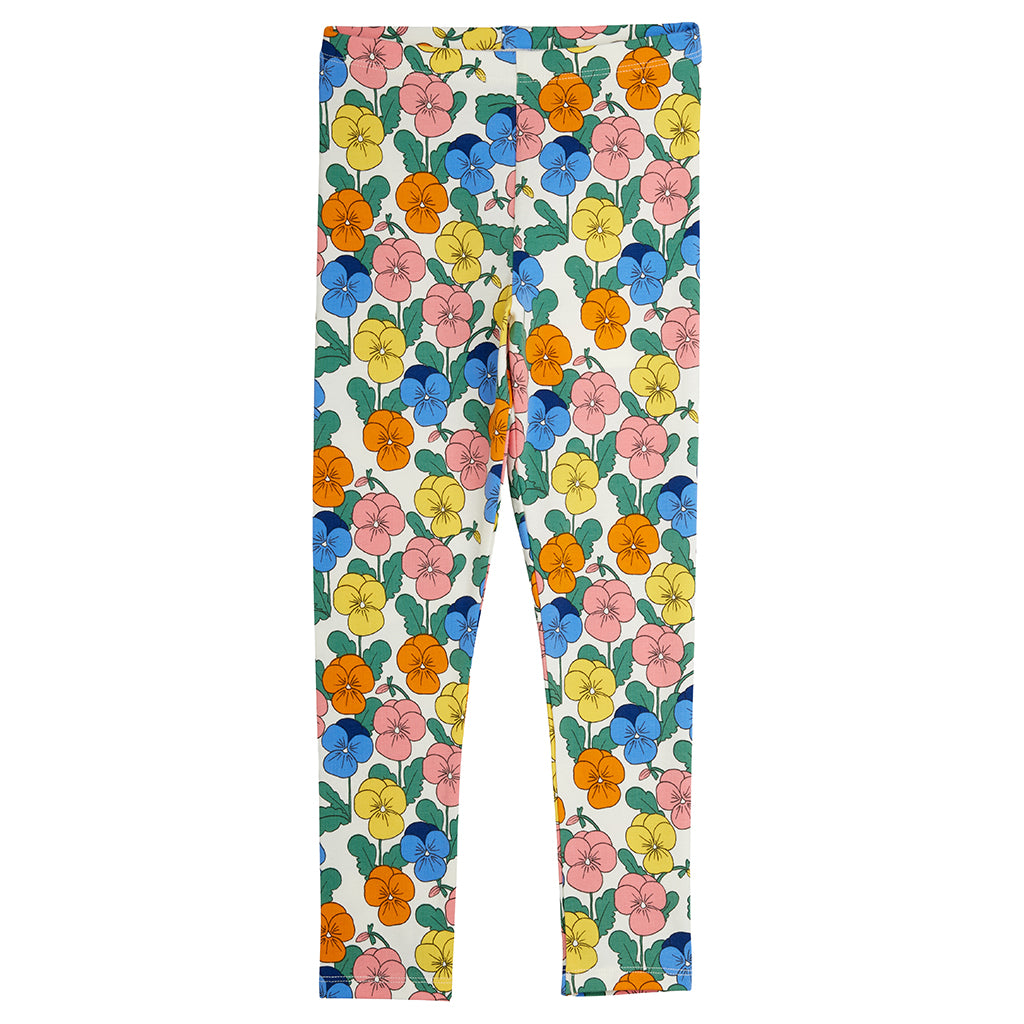 Mini Rodini Child Leggings Violas Flowers Print Multicolour