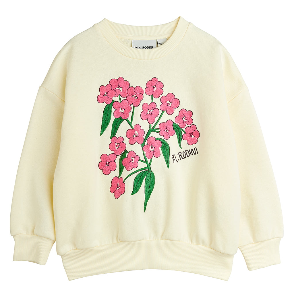 Mini Rodini Child Alpine Flowers Embroidered Sweatshirt Off-White