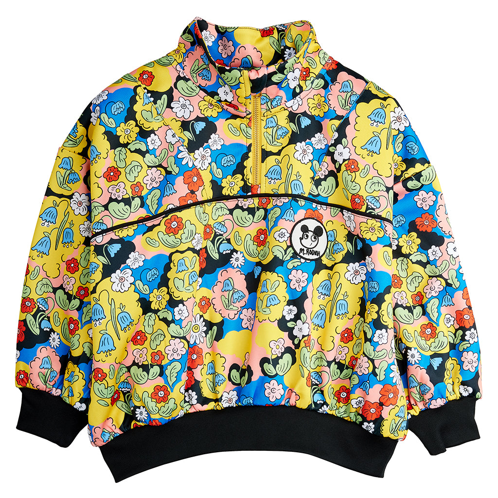 Mini Rodini Child Half Zip Sweater Multicolour Flowers