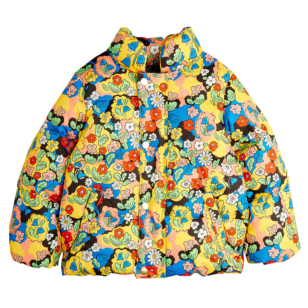 Mini Rodini Child Puffer Jacket Multicolour Flowers