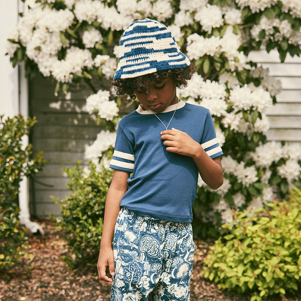 Misha & Puff Child Crochet Beach Hat Celestial Blue