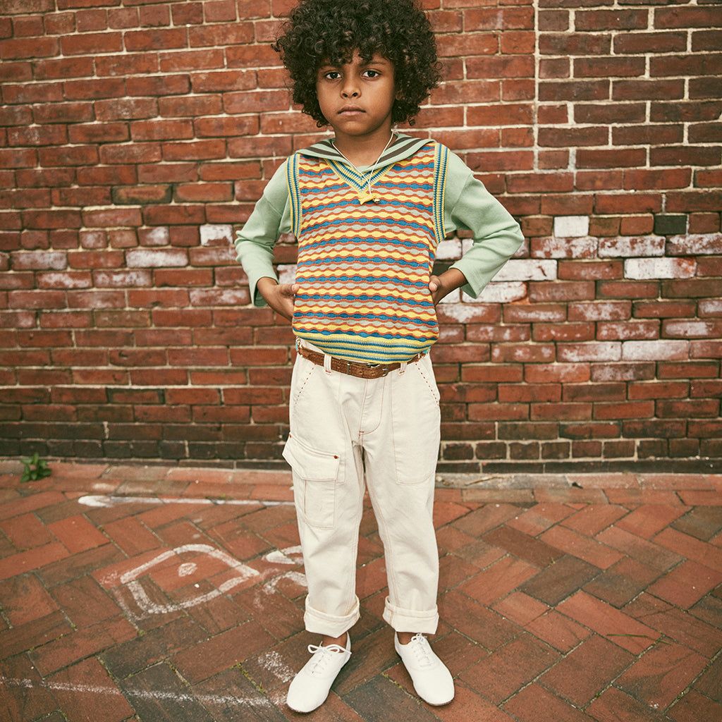 Misha & Puff Child Utility Jeans Gesso Cream Denim