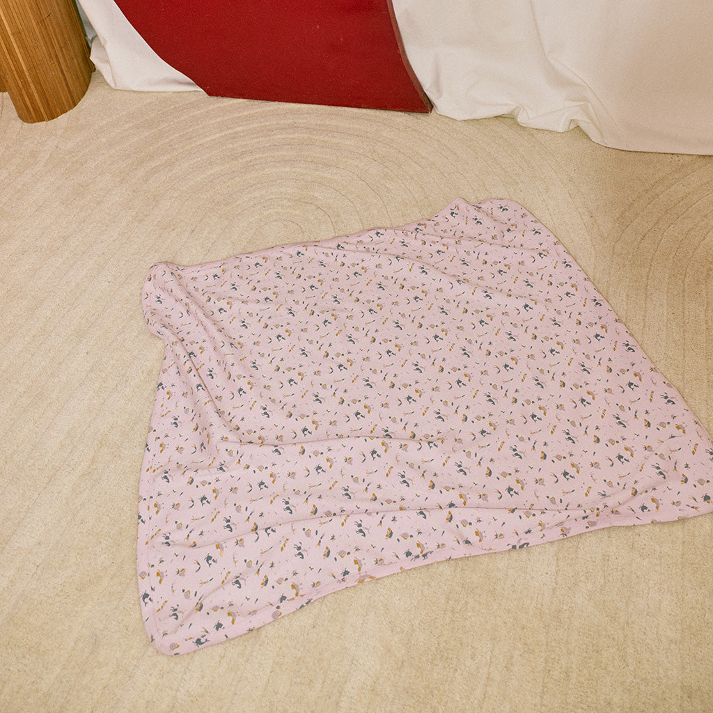 Misha & Puff Baby Blanket Aura Pink Circus Print