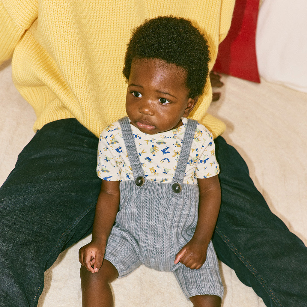 Misha & Puff Baby Lap Bodysuit Marzipan Cream Circus Print