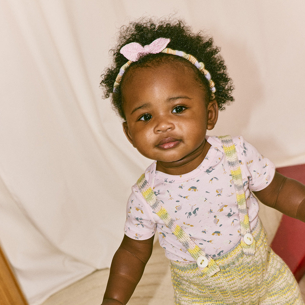 Misha & Puff Baby Leaf Headband Aura Pink