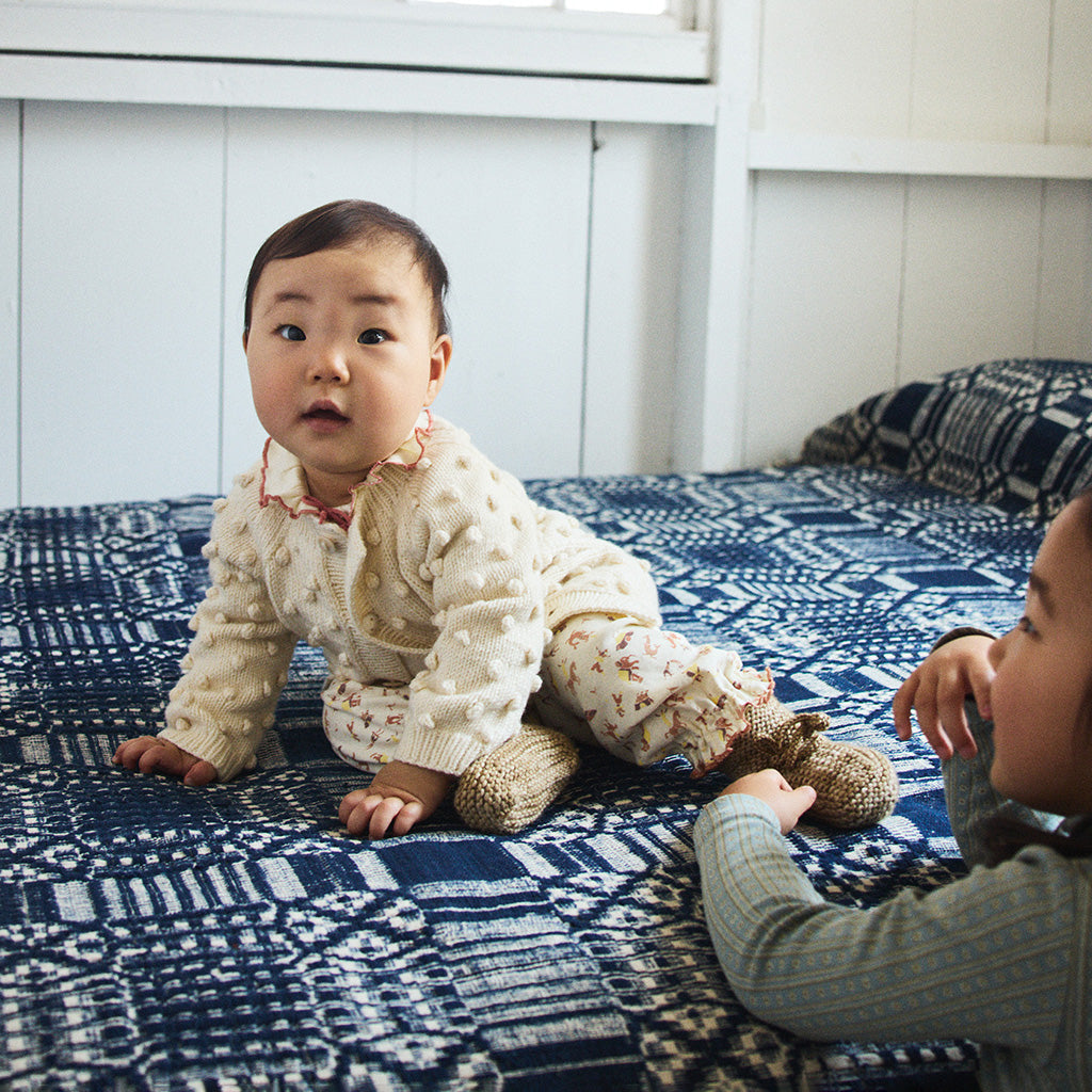 Misha & Puff Baby Popcorn Cardigan Sugar Cream