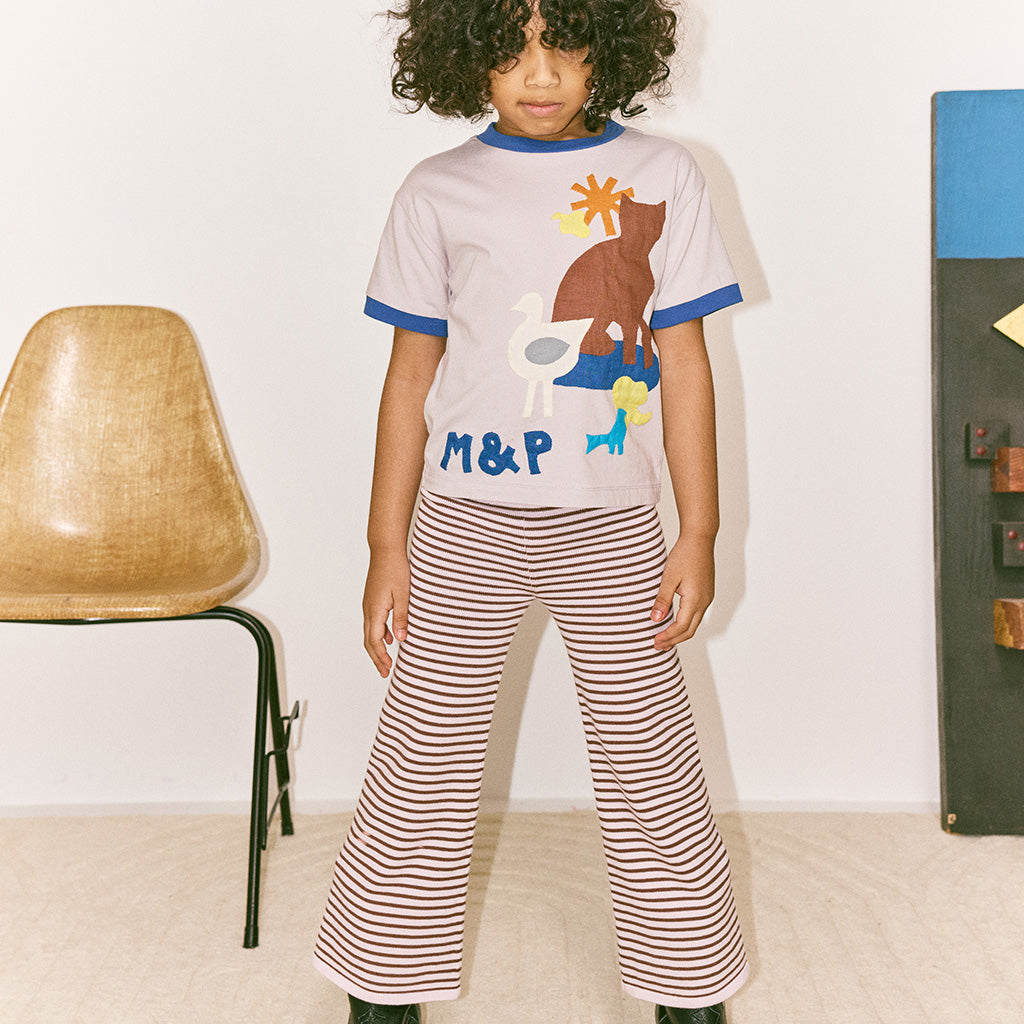Misha & Puff Child Bell Pants Aura Pink Stripes