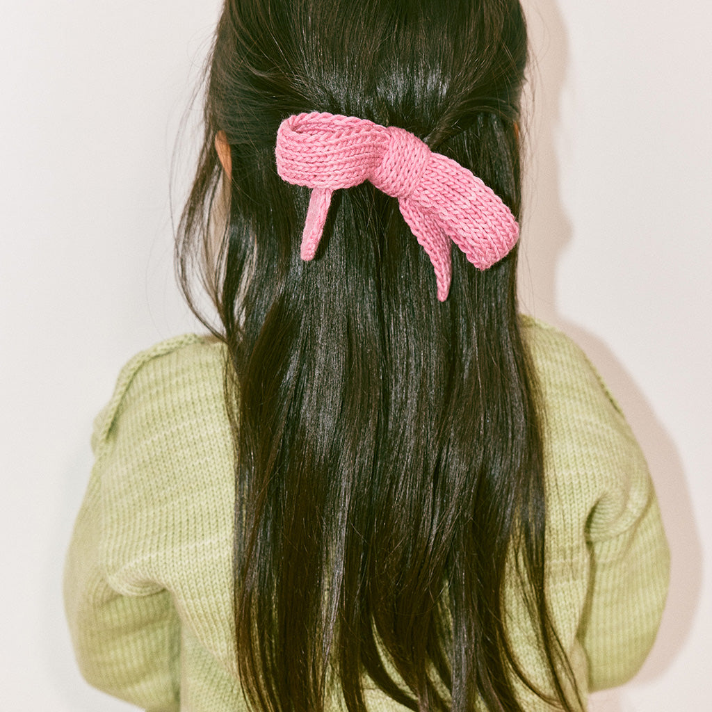 Misha & Puff Child Jumbo Goldie Bow Hair Clip Azalea Pink