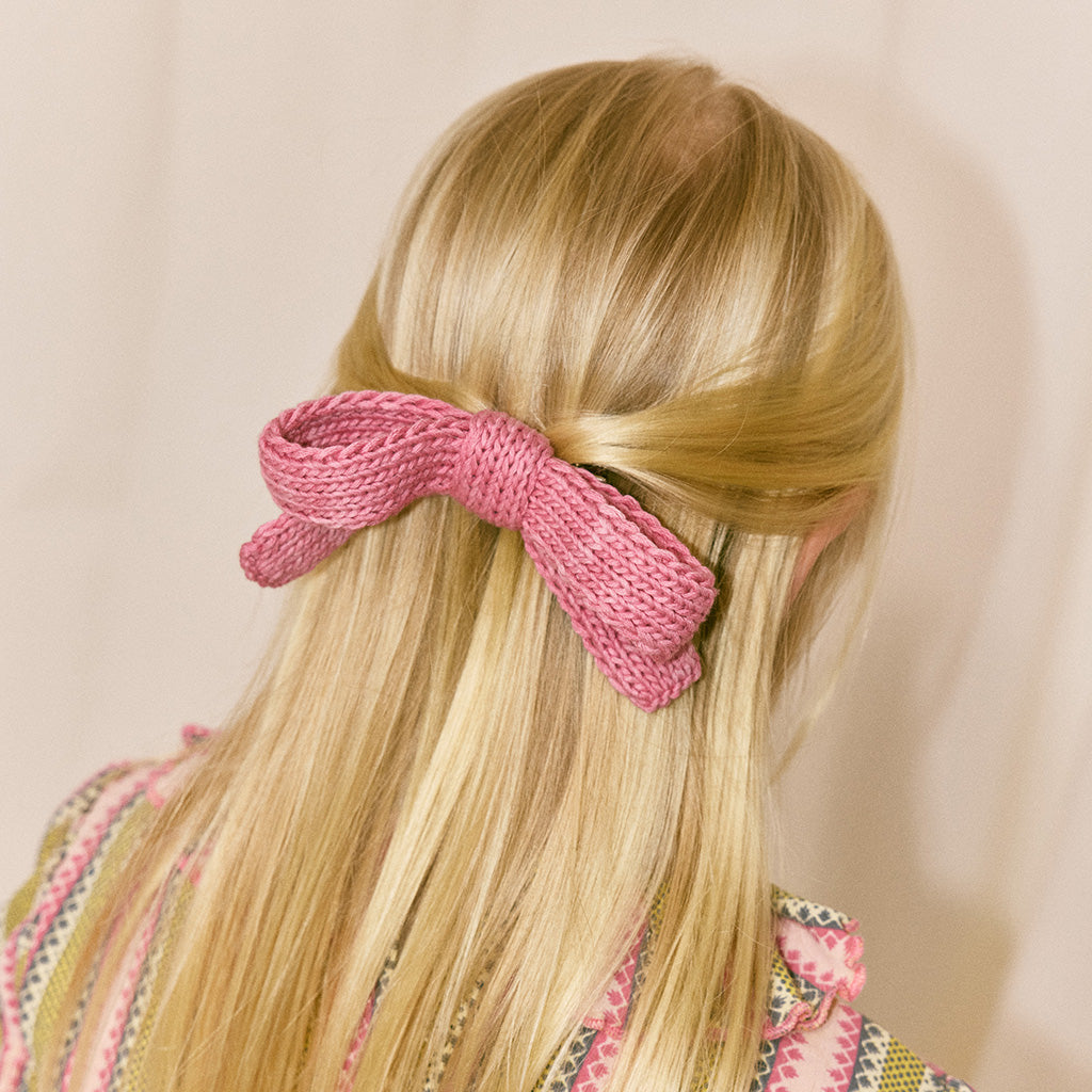 Misha & Puff Child Jumbo Goldie Bow Hair Clip Azalea Pink