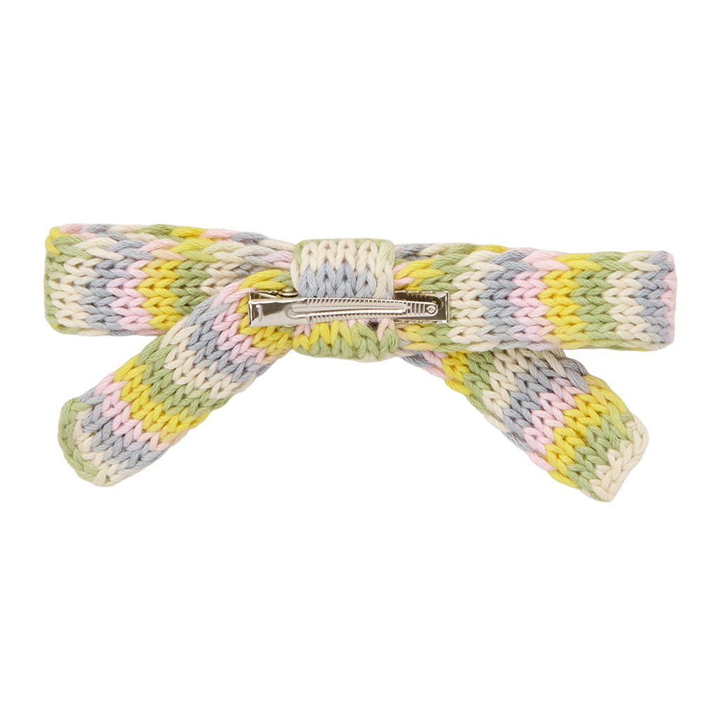 Misha & Puff Child Jumbo Goldie Bow Hair Clip Bubble Yellow Space Dye
