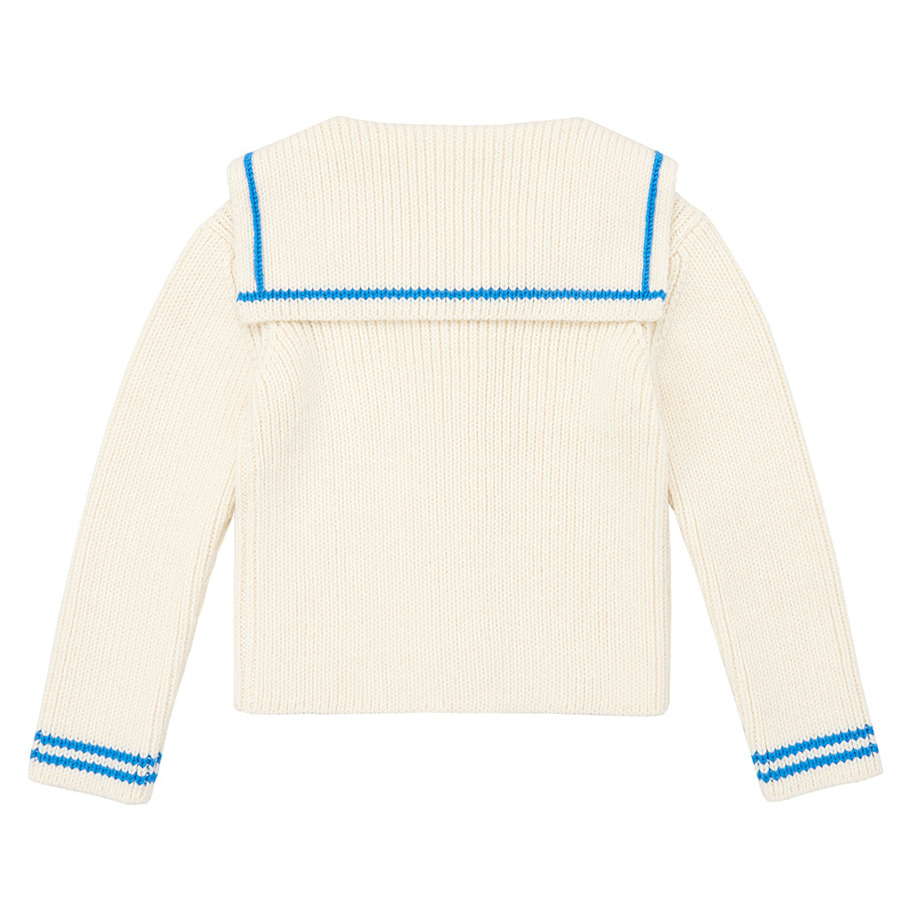 Misha & Puff Child Sailor Rib Cardigan Sugar Cream