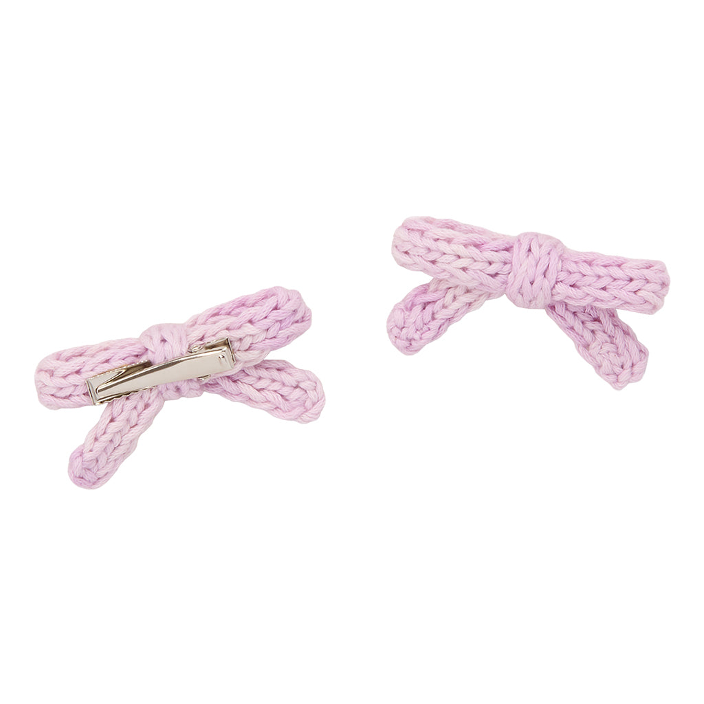 Misha & Puff Child Set Of Two Goldie Bow Hair Clips Aura Pink