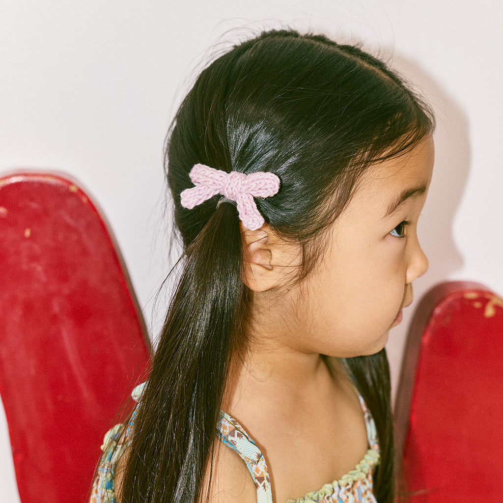 Misha & Puff Child Set Of Two Goldie Bow Hair Clips Aura Pink