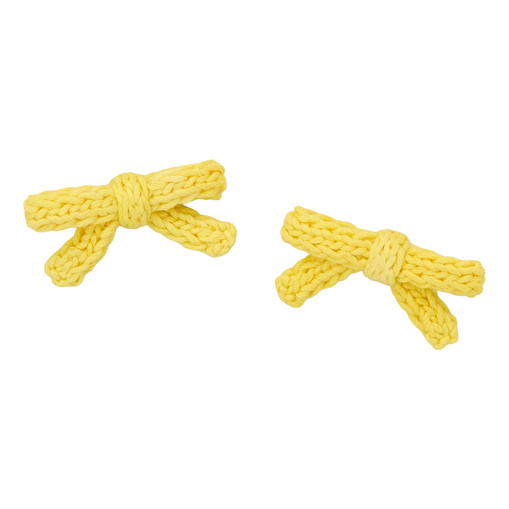 Misha & Puff Child Set Of Two Goldie Bow Hair Clips Sol Yellow