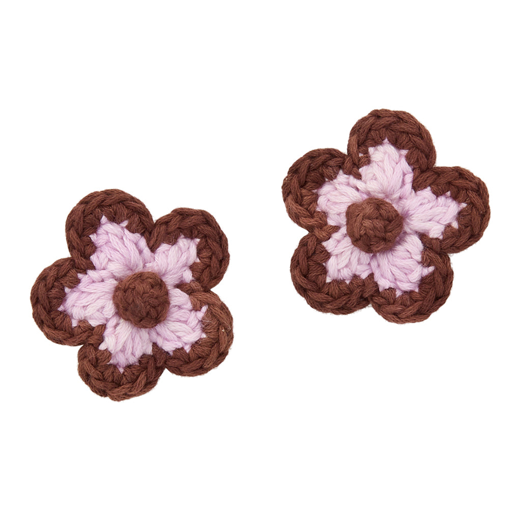 Misha & Puff Child Set Of Two Medium Flower Clips Aura Pink