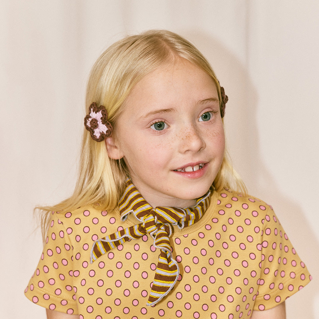 Misha & Puff Child Set Of Two Medium Flower Clips Aura Pink