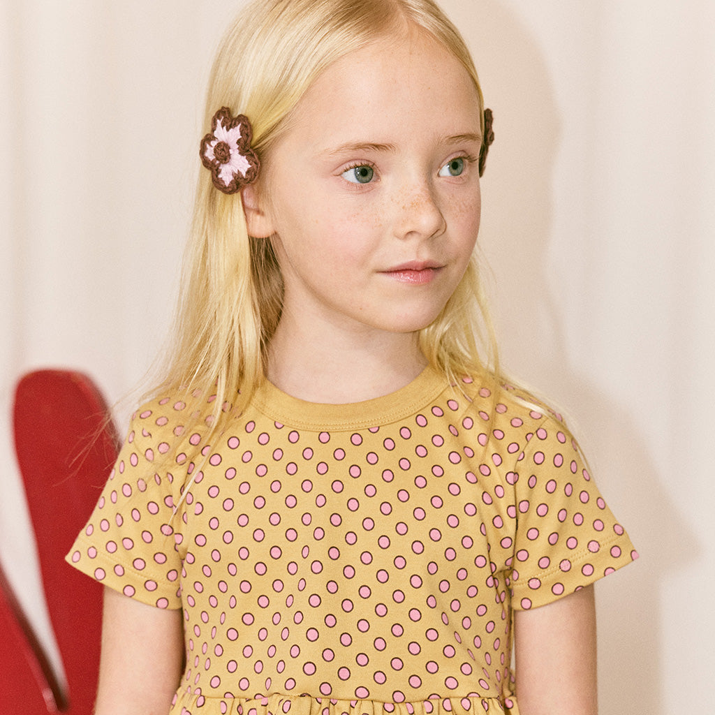 Misha & Puff Child Set Of Two Medium Flower Clips Aura Pink