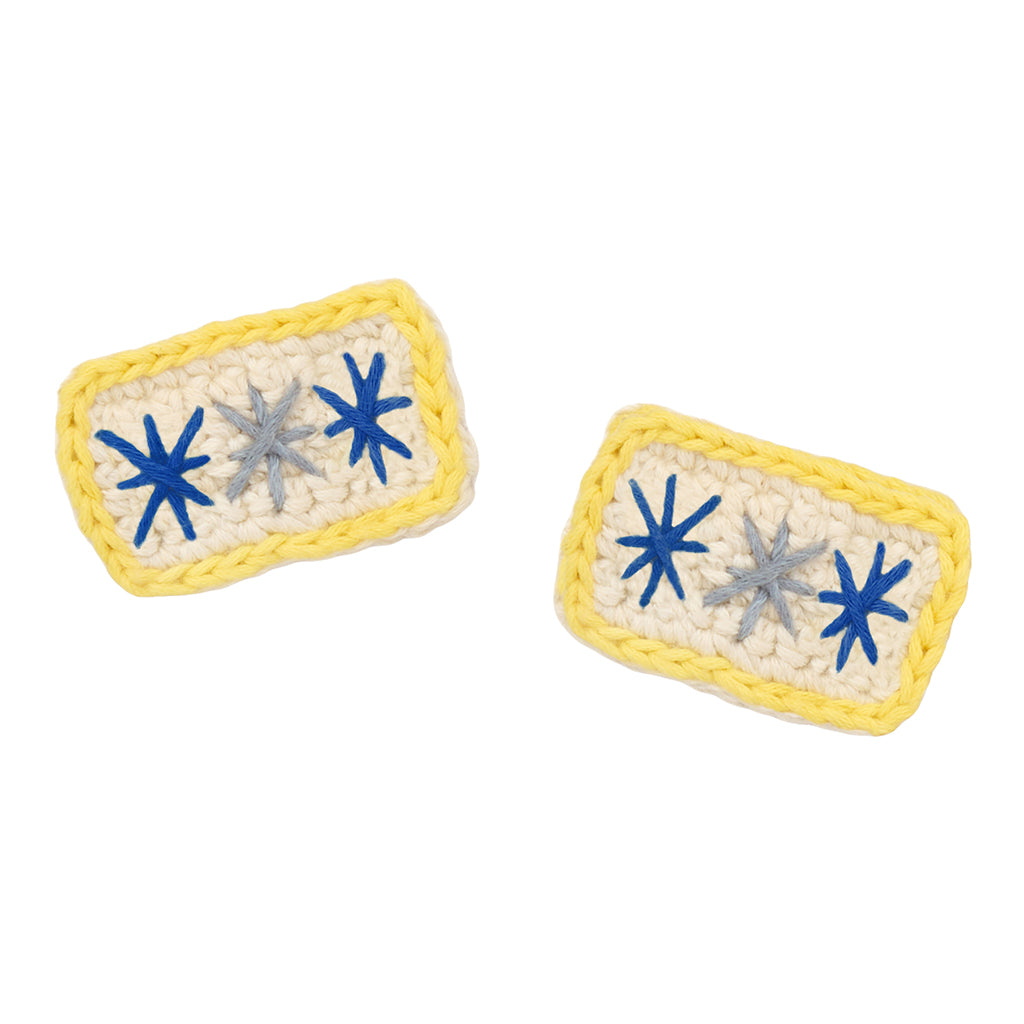 Misha & Puff Child Set Of Two Puff Star Clips Marzipan Cream