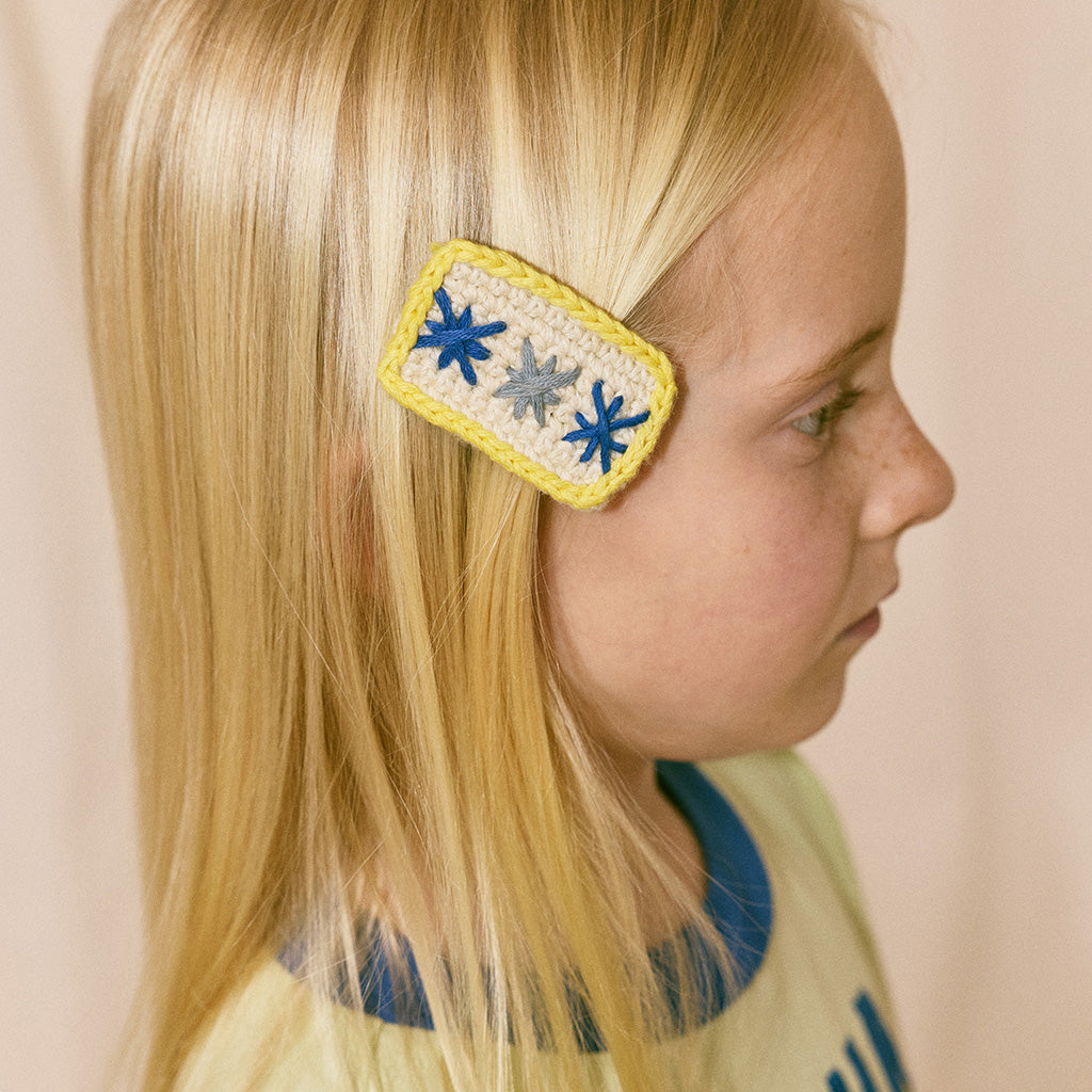 Misha & Puff Child Set Of Two Puff Star Clips Marzipan Cream