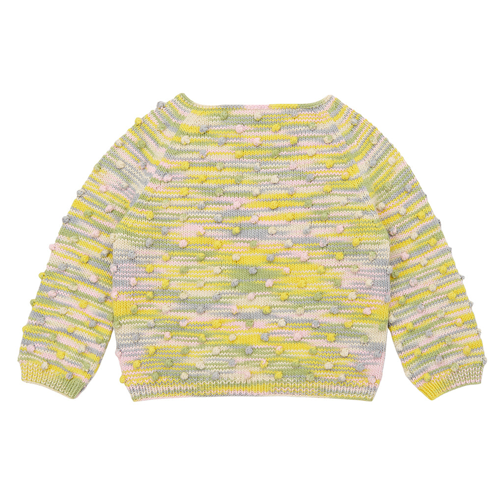 Misha & Puff Child Summer Popcorn Sweater Bubble Yellow Space Dye