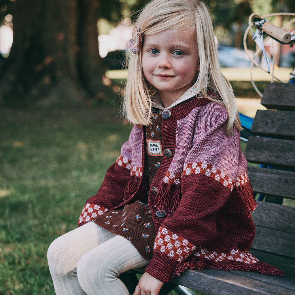 Misha & Puff Child Lore Fringe Jacket Cambridge Red