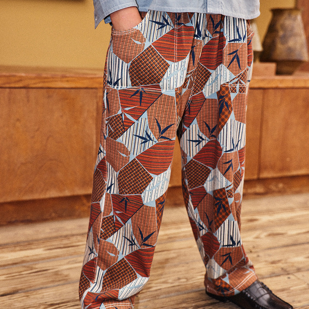 Misha & Puff Child A-Pants Rose Gold Kyoto Brown Print