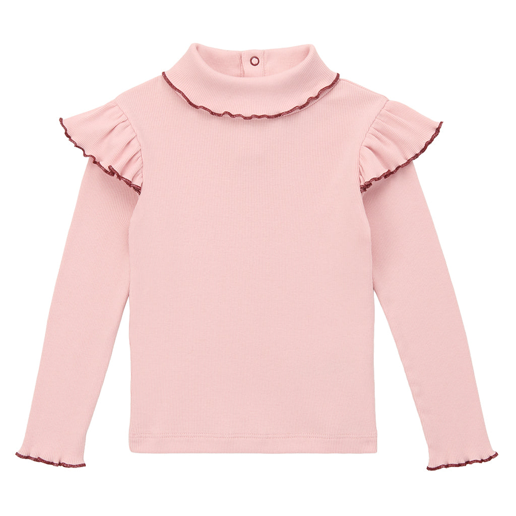 Misha & Puff Child Yana Turtleneck T-shirt Cherry Blossom Pink