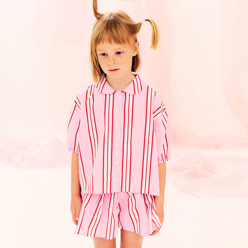 Morley Child Scooby Shorts Pink Stripes