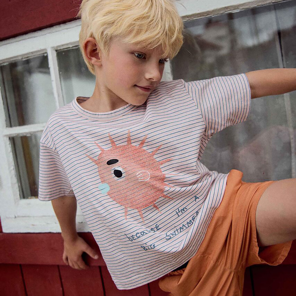 Morley Child Vem T-Shirt Cream Stripes