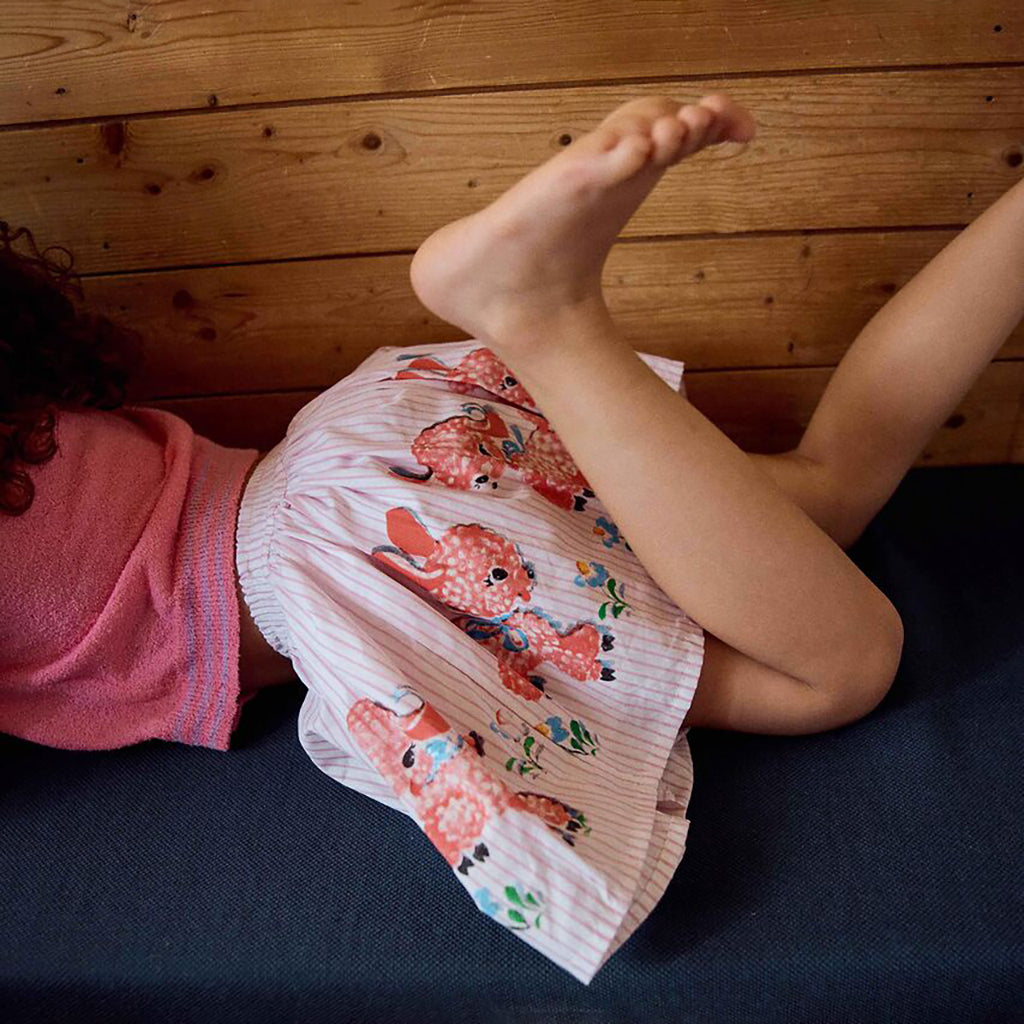 Morley Child Whizz Skirt Pink Lambs Print