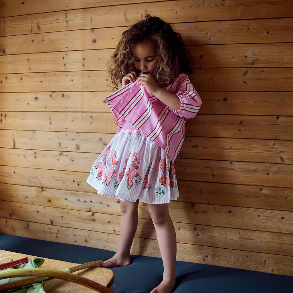 Morley Child Whizz Skirt Pink Lambs Print