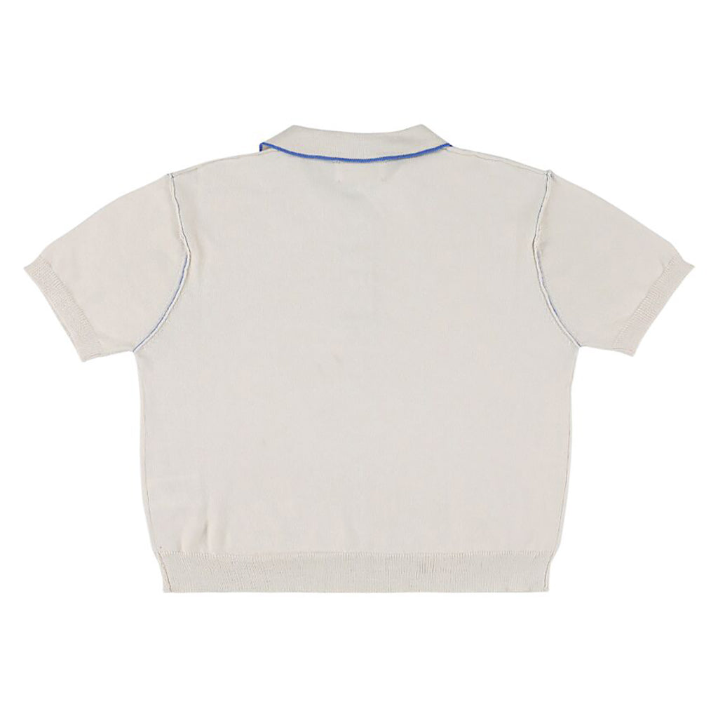 Morley Child Xalapa Knit Polo T-shirt Chalk White