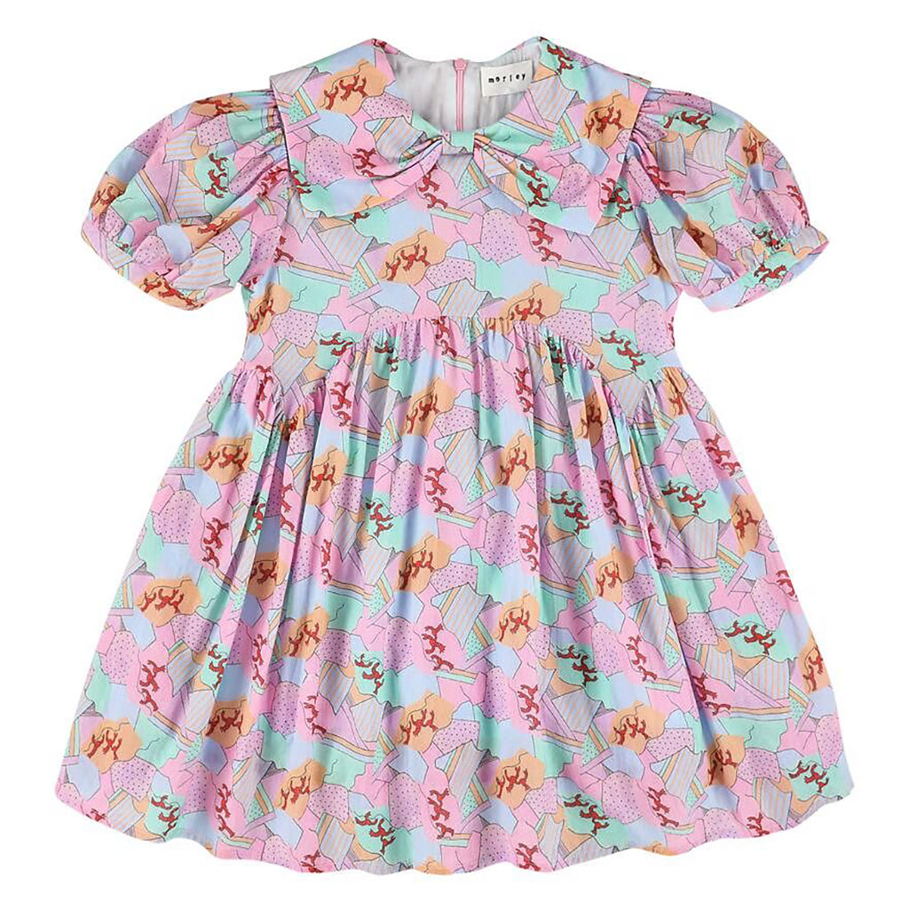 Morley Child Xilomena Bow Dress Multicolour Crab Print
